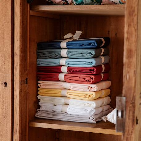 Housse de couette 1 personne pur coton bio Blanc+Bleu nuit+Ecru+Eucalyptus+Gris tourterelle+Rose nude+Terracotta 17 - vertbaudet enfant 