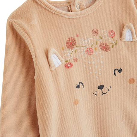 Pyjama enfant 2 pièces en velours petite rêveuse Rose 4 - vertbaudet enfant 