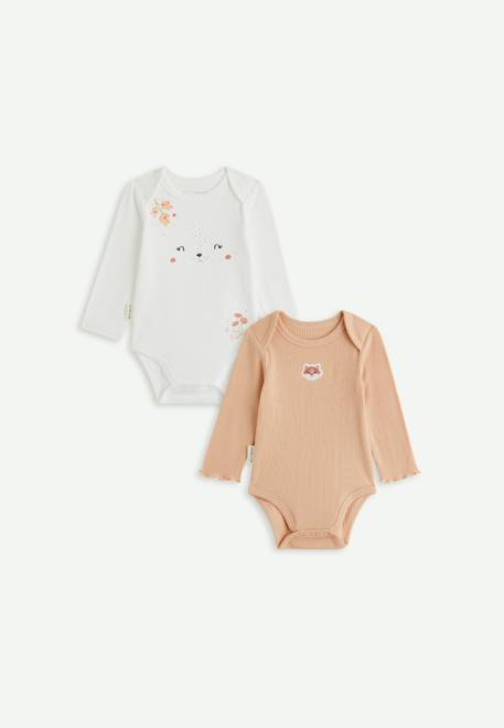 Lot de 2 bodies bébé manches longues petite rêveuse Rose 1 - vertbaudet enfant 