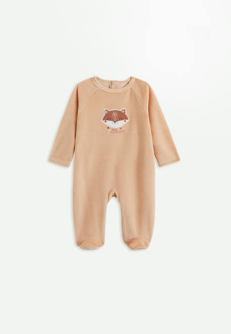 Pyjama bébé en velours petite rêveuse Rose 1 - vertbaudet enfant 