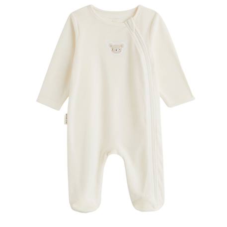 Lot de 2 pyjamas bébé en velours ouverture zippée Rose 6 - vertbaudet enfant 