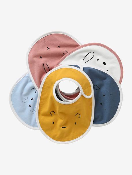 Lot 5 bavoirs naissance animaux motif animaux 1 - vertbaudet enfant 