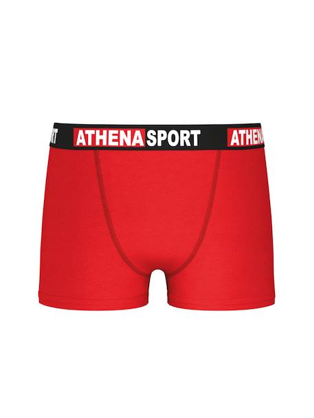 Lot de 3 boxers garçon daily sport coton Noir-bleu+Noir-rouge-gris 7 - vertbaudet enfant 