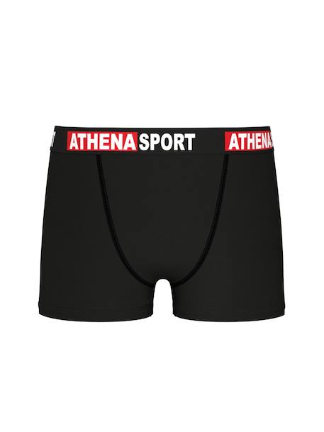 Lot de 3 boxers garçon daily sport coton Noir-bleu+Noir-rouge-gris 5 - vertbaudet enfant 