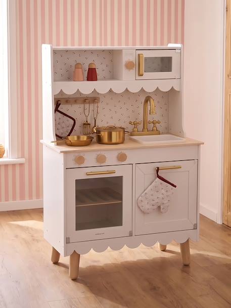 Cuisine feston avec accessoires en bois FSC® blanc 11 - vertbaudet enfant 