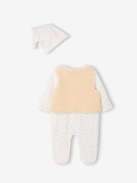 Ensemble dors bien gilet bonnet bébé fille écru 5 - vertbaudet enfant 