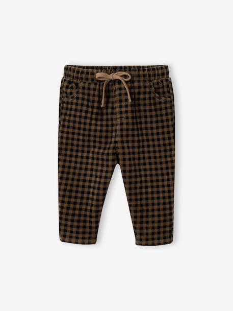 Pantalon bébé garçon velours anthracite 1 - vertbaudet enfant 