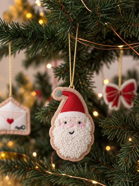 Lot de 10 décorations de sapin en feutrine rouge 4 - vertbaudet enfant 