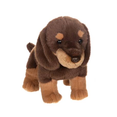 Peluche - chiot teckel debout – 24 cm Marron 1 - vertbaudet enfant 