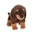Peluche - chiot teckel debout – 24 cm Marron 1 - vertbaudet enfant 