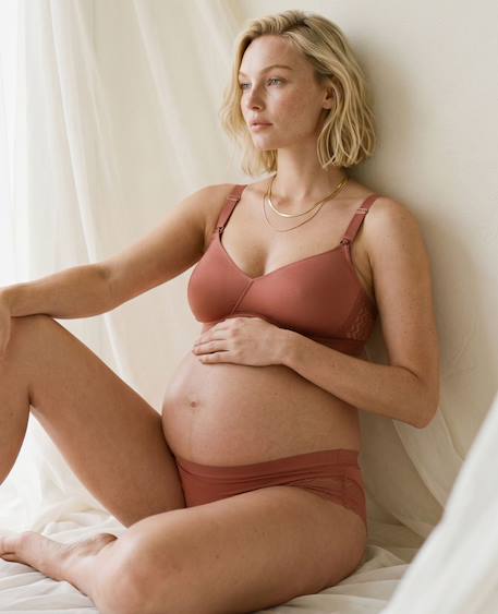 Soutien-gorge de grossesse et d'allaitement serena Blush+Noir+Prune+Terracota 22 - vertbaudet enfant 