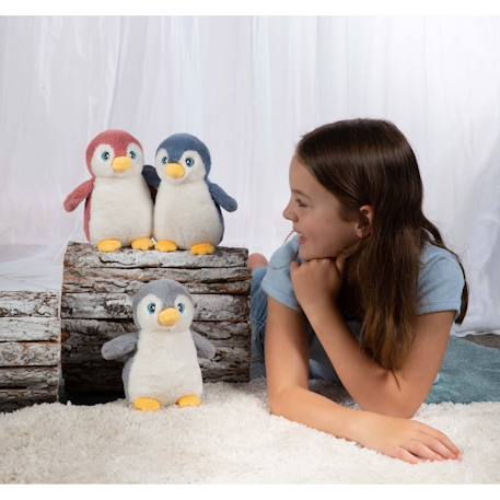 Peluche - pingouin câlin – 18 cm Bleu 4 - vertbaudet enfant 