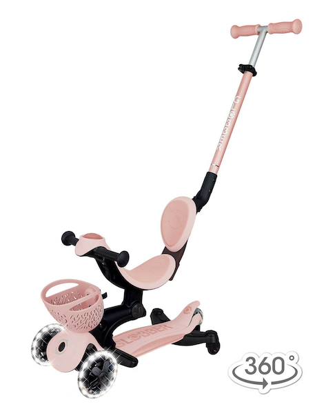 Trotinette Go Up Baby Lights 360 beige+rose+vert 4 - vertbaudet enfant 