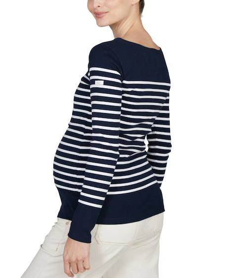 Marinière de grossesse et d'allaitement benodet Blanc/marine+Marine/blanc 11 - vertbaudet enfant 