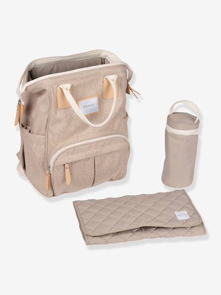 Sac à dos à langer Wellington beige chiné+Blue marine+Heather grey+marron+marron imprimé+vert sauge 5 - vertbaudet enfant 
