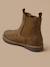 Boots chelsea cuir nubuck garçon Taupe 2 - vertbaudet enfant 