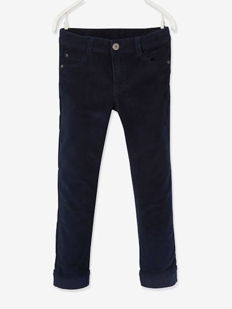 Pantalon slim velours garçon bordeaux+CAMEL+encre 18 - vertbaudet enfant 
