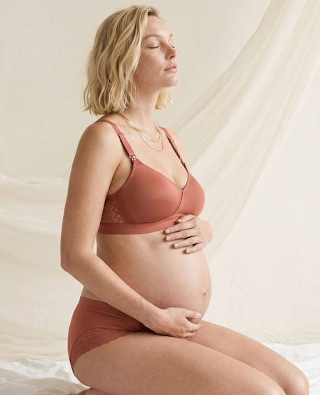 Soutien-gorge de grossesse et d'allaitement serena Blush+Noir+Prune+Terracota 20 - vertbaudet enfant 