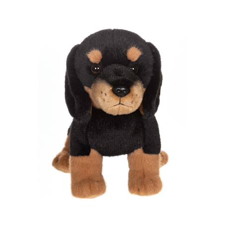 Peluche - chiot teckel debout – 24 cm Noir 1 - vertbaudet enfant 