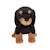 Peluche - chiot teckel debout – 24 cm Noir 1 - vertbaudet enfant 