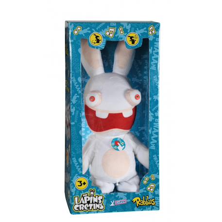 Peluche - lapins crétins - peluche animée - 30 cm Blanc 1 - vertbaudet enfant 