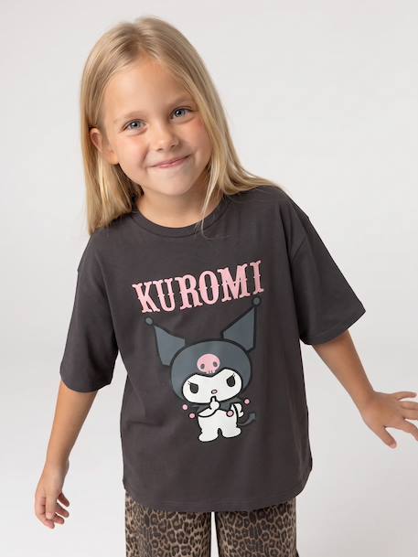 T-shirt Kuromi fille anthracite 1 - vertbaudet enfant 