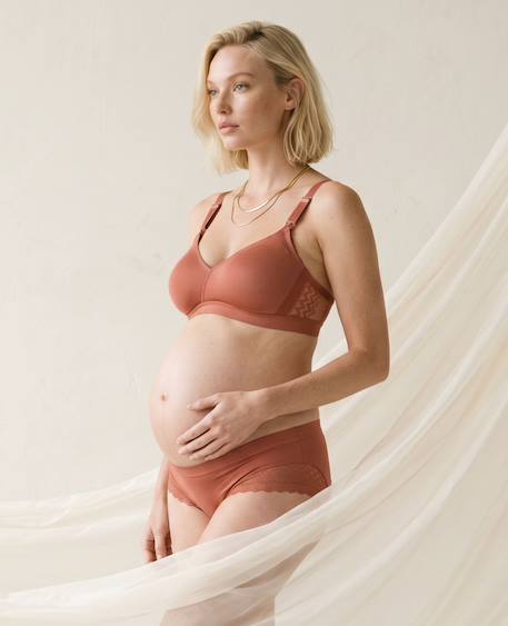Soutien-gorge de grossesse et d'allaitement serena Blush+Noir+Prune+Terracota 18 - vertbaudet enfant 