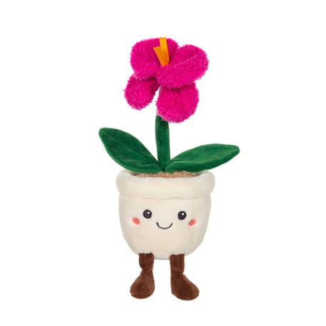 Peluche - fleur orchidée avec pot – mimi flowers – 24 cm Rose 1 - vertbaudet enfant 
