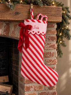 Linge de maison et décoration-Décoration-Objet déco-Chaussette rayée à feston