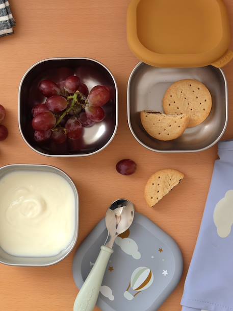 Lot 3 boîtes repas inox multi-usage bleu+rose 5 - vertbaudet enfant 