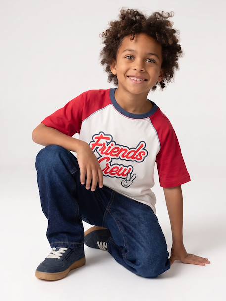 T-shirt manches courtes raglan garçon rouge 6 - vertbaudet enfant 