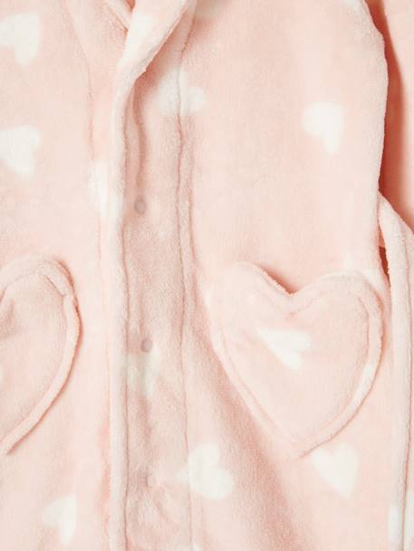 Robe de chambre Coeurs rose pâle imprimé 4 - vertbaudet enfant 