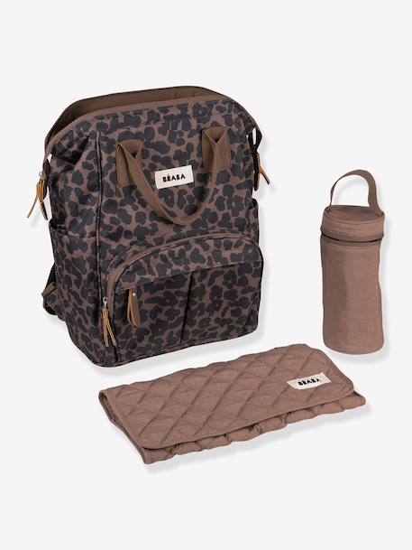 Sac à dos à langer Wellington beige chiné+Blue marine+Heather grey+marron+marron imprimé+vert sauge 30 - vertbaudet enfant 