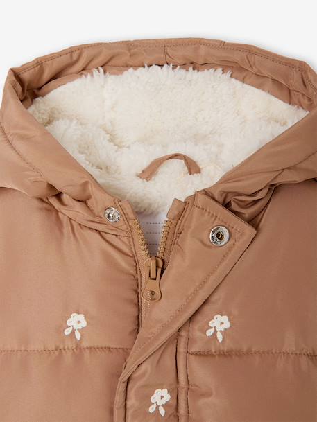 Doudoune bébé fille à capuche bleu nuit+noisette 6 - vertbaudet enfant 