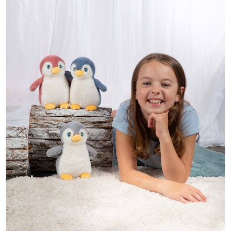 Peluche - pingouin câlin – 18 cm Gris 2 - vertbaudet enfant 