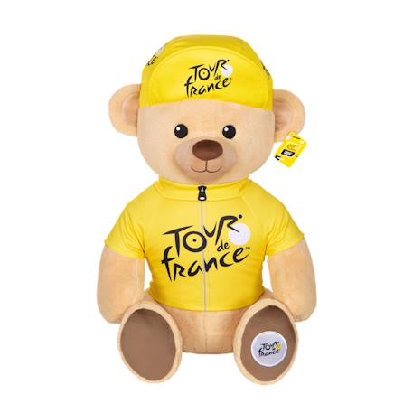Peluche officielle ours tour de france – maillot et casquette vainqueur étape jaune – 40 cm Beige 1 - vertbaudet enfant 