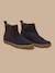 Boots chelsea cuir suédé garçon Camel+Marine 11 - vertbaudet enfant 
