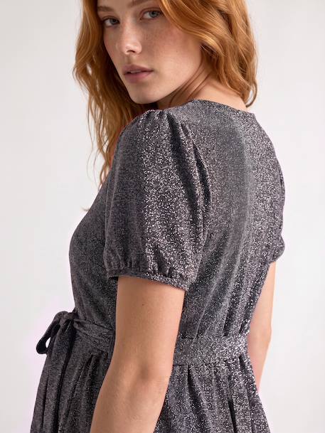 Robe cache coeur grossesse et allaitement argenté 4 - vertbaudet enfant 