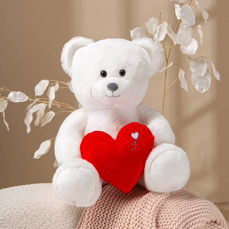 Peluche - ours coeur - 22 cm Rouge 2 - vertbaudet enfant 