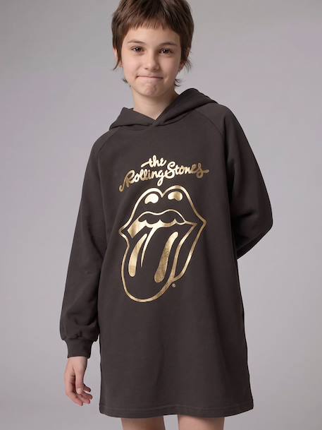 Robe sweat à capuche Rolling Stones anthracite 6 - vertbaudet enfant 