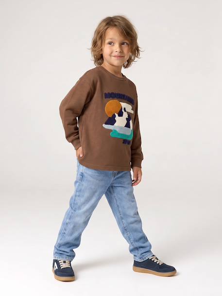 Jean droit garçon morphologie fin denim brut+stone 8 - vertbaudet enfant 