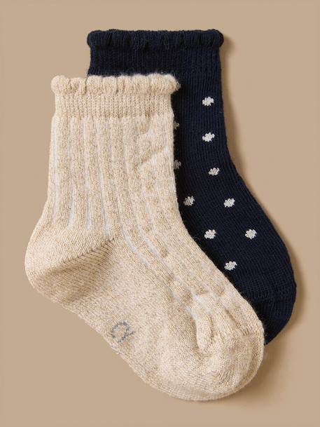 Lot de 2 paires de chaussettes de fête bébé Dore 1 - vertbaudet enfant 