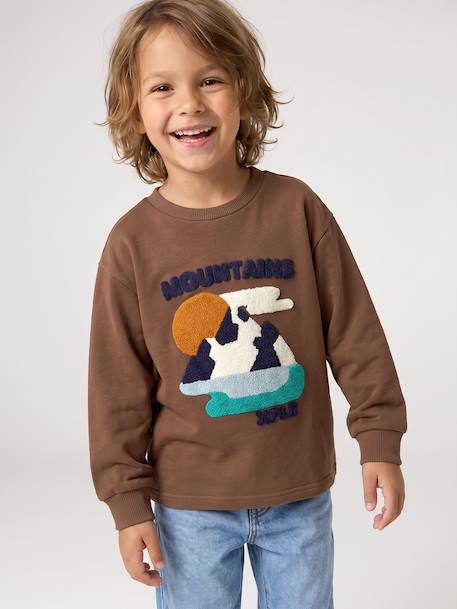T-shirt manches longues garçon marine+noisette 7 - vertbaudet enfant 