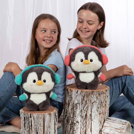 Peluche - pingouin snowy – 23 cm Rose 3 - vertbaudet enfant 
