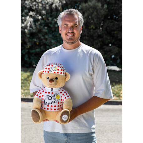 Peluche officielle ours tour de france – maillot et casquette grimpeur a pois – 40 cm Rouge 3 - vertbaudet enfant 