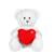 Peluche - ours coeur - 22 cm Rouge 1 - vertbaudet enfant 