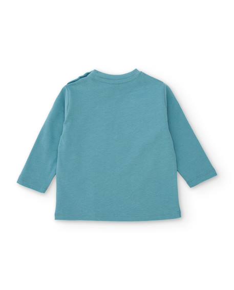 T-shirt garçon en jersey manches longues à motif graphique Bleu 2 - vertbaudet enfant 