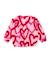 Sweat zippé fille en molleton à imprimé cœurs Rose 2 - vertbaudet enfant 