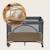 Lit parapluie parc bébé 3en1 laura 0-36 mois avec matelas haute densité et roulettes Beige sand+Black carbon+Green sage+Grey concrete+Pink nude 20 - vertbaudet enfant 