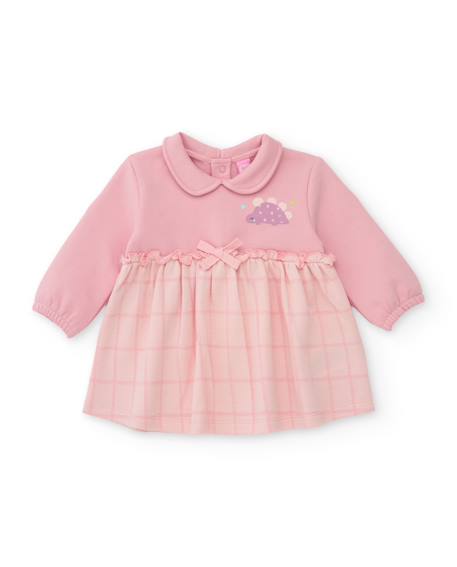 Robe en molleton pour bébé avec col rond Rose 1 - vertbaudet enfant 